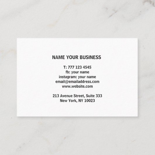 水彩背景付き名刺 名刺 (裏面)