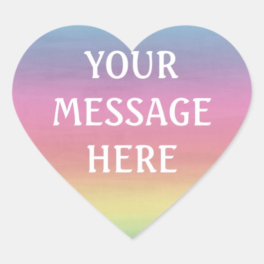 水彩背景 - あなただけのオリジナルに ハートシール (正面)