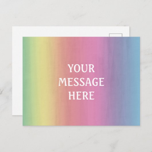 水彩背景 – カスタマイズ独自の ポストカード (正面/裏面)