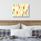 水彩背景 キャンバスプリント (インサイチュ (寝室))