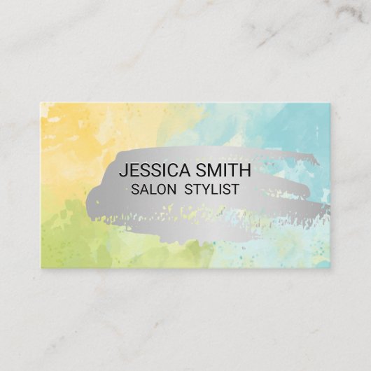 水彩背景 名刺 (正面)