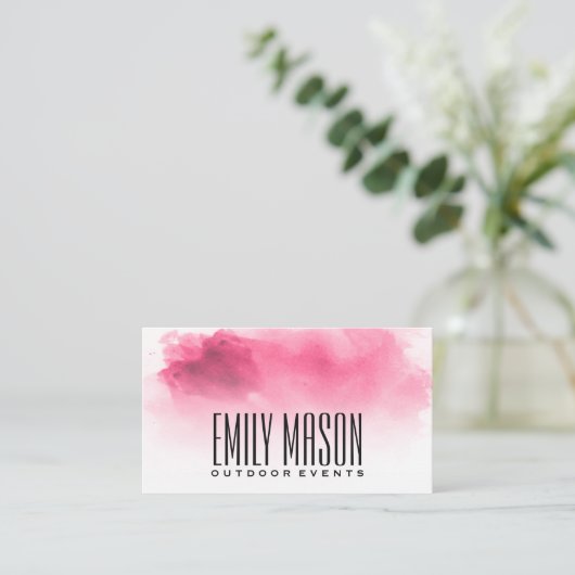 水彩背景 名刺 (スタンド正面)