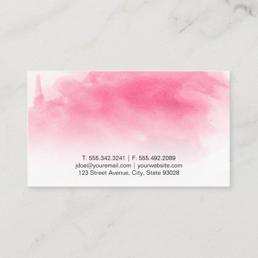 水彩背景 名刺 (裏面)