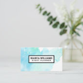 水彩背景 名刺 (スタンド正面)