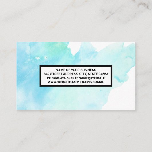 水彩背景 名刺 (裏面)