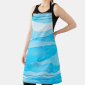 水彩背景（青） エプロン (インサイチュ)