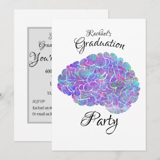 水彩脳 招待状 (正面/裏面)