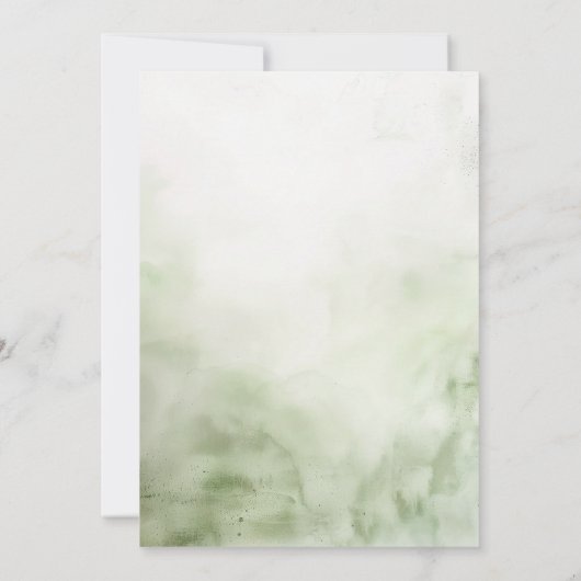 水彩自然とワイルドフラワーリハーサルディナー 招待状 (裏面)