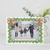 水彩自然のBurlap Bowガーランド写真 シーズンカード (スタンド正面)