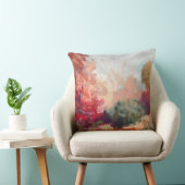 水彩自然カラフルオレンジ赤グリーン青 クッション (椅子)