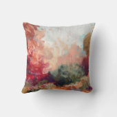 水彩自然カラフルオレンジ赤グリーン青 クッション (裏面)