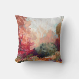 水彩自然カラフルオレンジ赤グリーン青 クッション