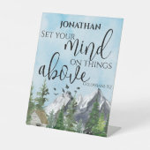 水彩自然キリスト教聖書聖句名ギフト 台座サイン (正面)