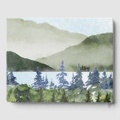 水彩自然フォレストマウンテンアウトドア結婚ーズ ゲストブック (裏面)