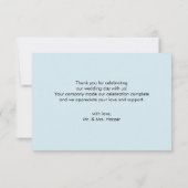 水彩自然フォレストマウンテンアウトドア結婚ーズ サンキューカード (裏面)