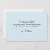 水彩自然フォレストマウンテンアウトドア結婚ーズ サンキューカード (裏面)