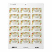 水彩自然ホリーベリーデザインクリスマス ラベル (フルシート)