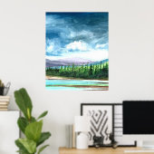 水彩自然ポスター ポスター (ホームオフィス)