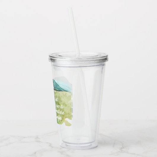 水彩自然次の冒険を始めよう アクリルタンブラー (左)