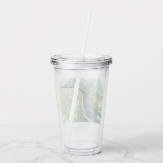 水彩自然次の冒険を始めよう アクリルタンブラー (裏面)