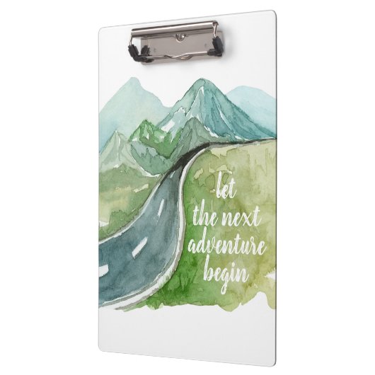 水彩自然次の冒険を始めよう クリップボード (左)