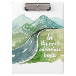 水彩自然次の冒険を始めよう クリップボード