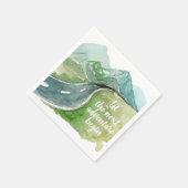 水彩自然次の冒険を始めよう スタンダードカクテルナプキン (角)