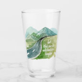 水彩自然次の冒険を始めよう タンブラーグラス (正面)