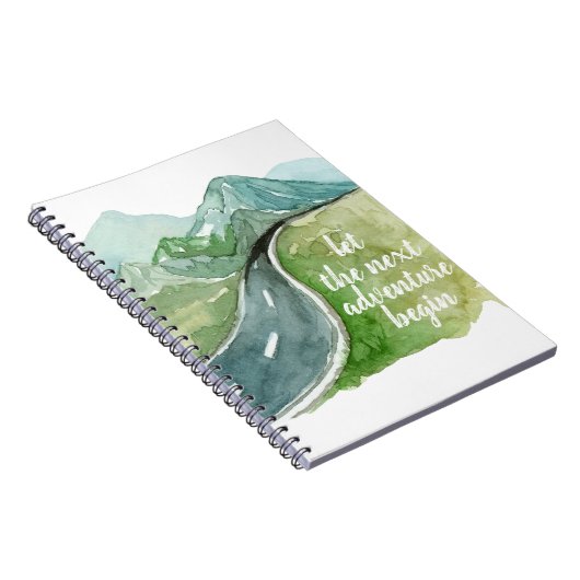 水彩自然次の冒険を始めよう ノートブック (右側)