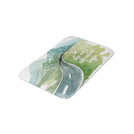 水彩自然次の冒険を始めよう バスマット (アングル)