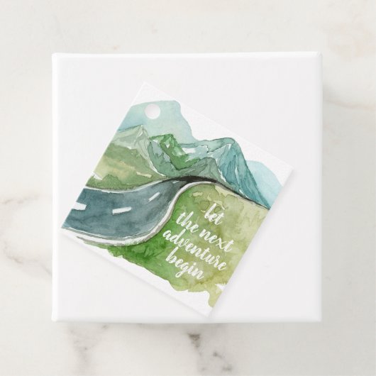 水彩自然次の冒険を始めよう フェイバータグ (インサイチュ)