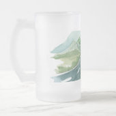 水彩自然次の冒険を始めよう フロストグラスビールジョッキ (左)