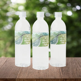 水彩自然次の冒険を始めよう ペットボトルラベル