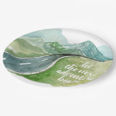 水彩自然次の冒険を始めよう ペーパープレート (アングル)