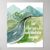 水彩自然次の冒険を始めよう ポスター (正面)