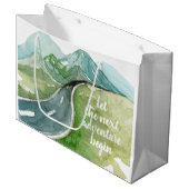 水彩自然次の冒険を始めよう ラージペーパーバッグ (正面アングル)