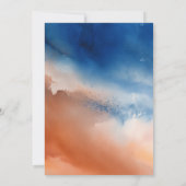 水彩自然秋横結婚景 招待状 (裏面)