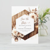 水彩自然素朴結婚の セーブザデート (スタンド正面)