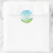 水彩自然結婚山 ラウンドシール (バッグ)