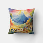 水彩自然芸術 クッション (裏面)