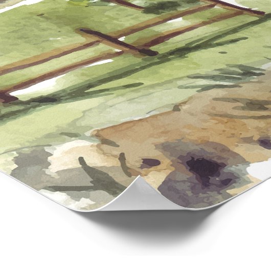 水彩自然風景 ポスター (角)