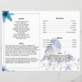 水彩自然 |葬儀プログラムテンプレート (裏面)