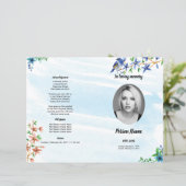 水彩自然 |葬儀プログラムテンプレート (スタンド正面)