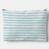 水彩自転車かわいらしストライプのパーソナライズされた アクセサリーポーチ (裏面)