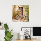 水彩自転車アートポスター ポスター (ホームオフィス)