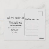 水彩自転車、我々は引っ越したアナウンス ポストカード (裏面)