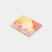 水彩自閉症パズルピーススティックキッズスケッチ ポストイット (アングル)