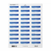 水彩航海のいかりモノグラム差出人住所 ラベル (フルシート)