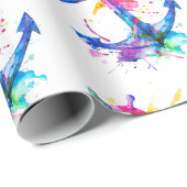 水彩航海のいかり ラッピングペーパー (ロールコーナー)