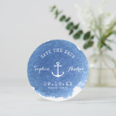 水彩航海のビーチ結婚式保存日 セーブザデート (スタンド正面)